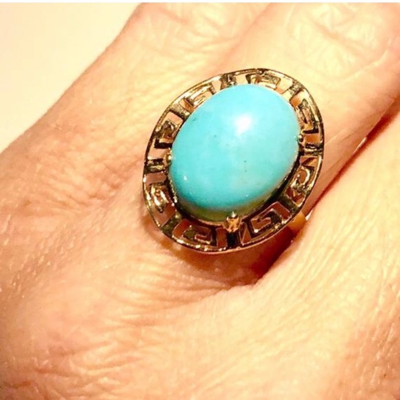 14k Turquoise Ring SALE - Picture 3 of 6
